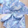 Girls Cartoon Unicorn Jackets Spring Zip Kids Hooded Flaming...