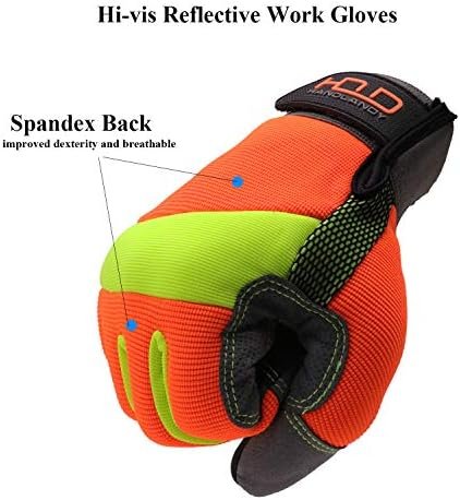 HANDLANDY Safety Work Gloves for Men & Women, Mechanic Worki...