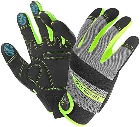 HANDLANDY Work Gloves for Men & Women, Utility Mechanic Work...