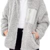 Arshiner Girls Fleece Jacket Sherpa Fall Winter Full Zip Fuz...