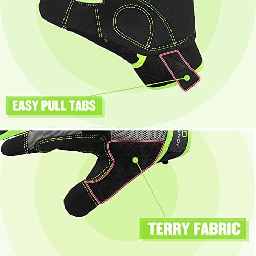 HANDLANDY Work Gloves for Men & Women, Utility Mechanic Work...