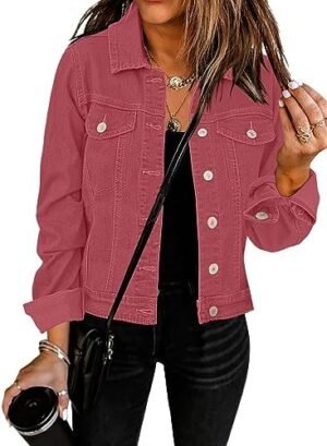 GRAPENT Women's Basic Button Down Long Sleeve Stretchy Jean ... GRAPENT Women's Basic Button Down Long Sleeve Stretchy Jean ...