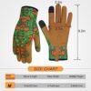 Leather Gardening Gloves for Women Thorn Proof Garden Gloves...