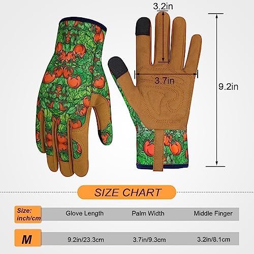 Leather Gardening Gloves for Women Thorn Proof Garden Gloves...