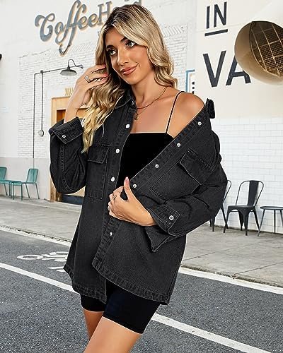luvamia 2025 Spring Jean Jackets for Women Fashion Oversized...