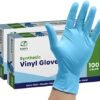 Comfy Package Synthetic Vinyl Blend Disposable Plastic Glove...