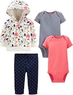 Simple Joys by Carter's Baby Girls' 4-Piece Jacket, Pant, an... Simple Joys by Carter's Baby Girls' 4-Piece Jacket, Pant, an...