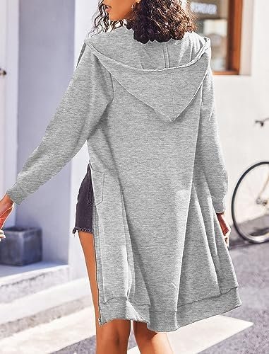 ELESOL Women Casual Zip up Fleece Hoodies Tunic Sweatshirt L...