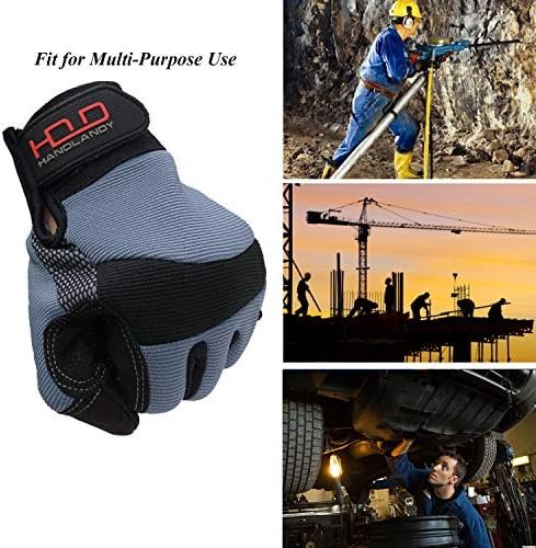 HANDLANDY Hi-vis Reflective Work Gloves, Anti Vibration Safe...