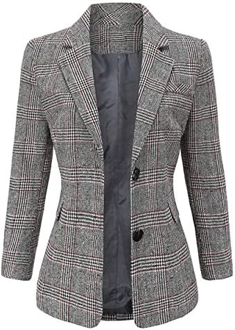 ebossy Women's Notch Lapel 2 Button Boyfriend Blazer Suit Ho...