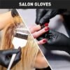 OKIAAS Black/Pink Vinyl Disposable Gloves Latex Free, Food G...