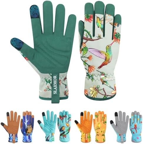 Leather-Gardening-Gloves for Women -Thorn-Proof Work-Gloves ...