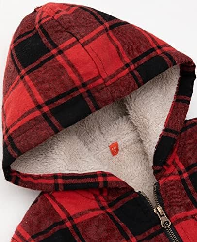 ZENTHACE Boys Sherpa Lined Full Zip Flannel Plaid Shirt Jack...