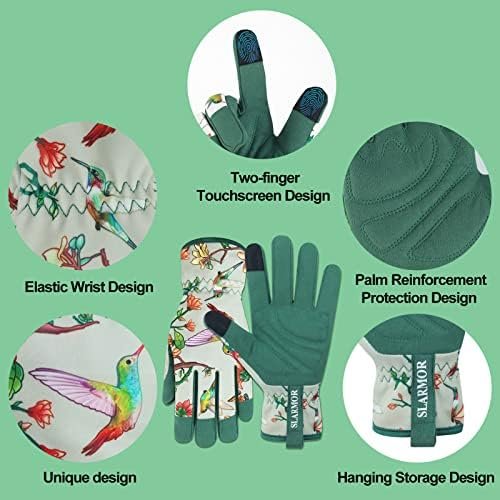 Leather-Gardening-Gloves for Women -Thorn-Proof Work-Gloves ...
