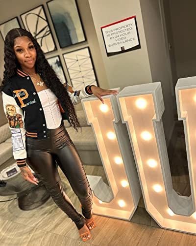 NIFTRIRY Varsity Jacket Women Patch Casual Jacket Cropped Ja...