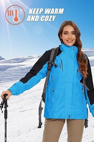 MAGCOMSEN Women's 3-in-1 Winter Coats Snow Ski Jacket Waterp...