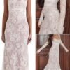 Women Cami Lace Maxi Dress Romantic Long Sleeve Lace Bodycon...