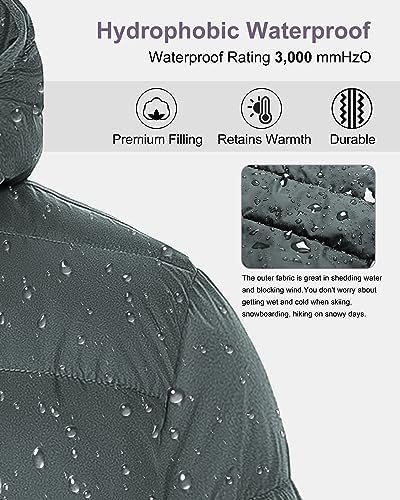 Chrisuno Women's Plus Size Lightweight Puffer Jacket Packabl...