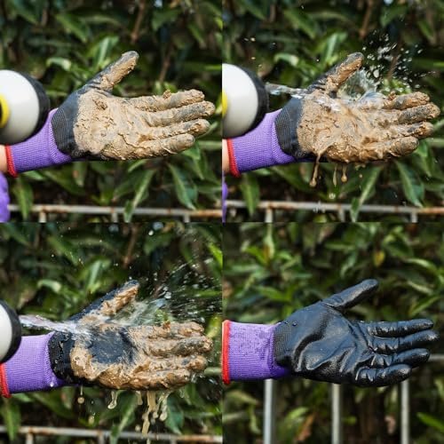 JDL Work Gloves Women men Microfoam Nitrile Coated Gloves 3/...