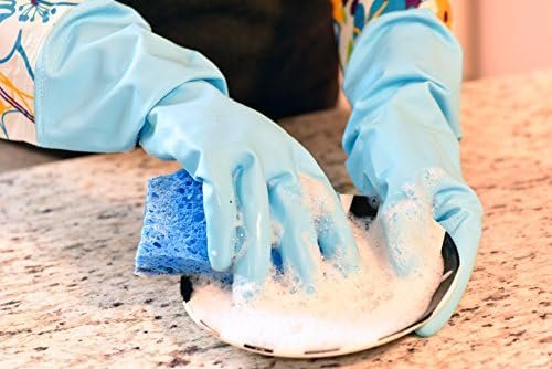 2 PAIRS Household Gloves Latex Free Cleaning Gloves with Sof...