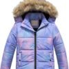 Chrisuno Girl's Water Resistant Winter Coats Warm Fleece Lin...