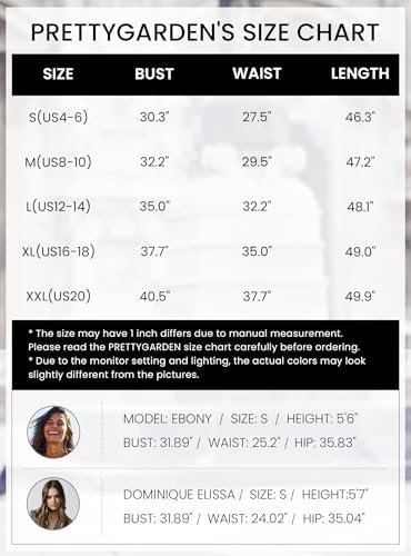 PRETTYGARDEN Women's Summer Midi Tulle Dress Sleeveless Smoc...