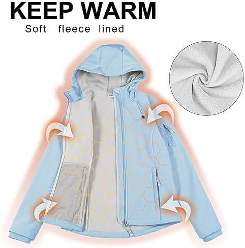 33,000ft Women's Softshell Jacket, Fleece Lined Warm Jacket ...