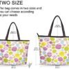 Tote Bag for Women with Zipper and Pockets,Polyester Tote Ba...