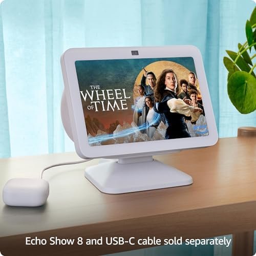 Echo Show 8 (3rd Gen) Adjustable Stand with USB-C Charging P...