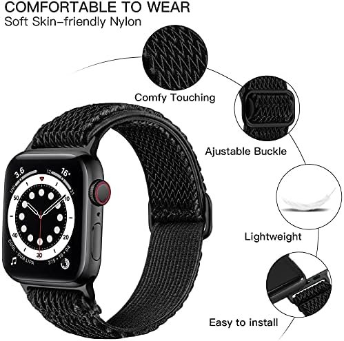 Lerobo Nylon Stretchy Solo Loop Watch Band, Compatible with ...