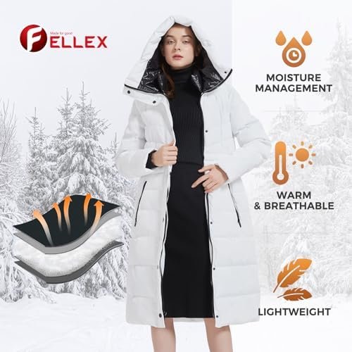 IKAZZ Women's Winter Coats, Thickened Warm Insulated Vegan D...