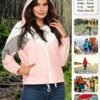 SoTeer Women's Waterproof Rain Jackets Lightweight Hooded Wi...