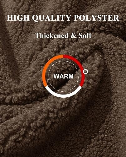 MAGCOMSEN Women Sherpa Jacket Full Zip Fuzzy Teddy Coat with...