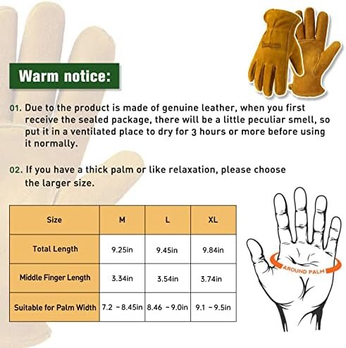 Gardening Work Gloves Leather: Garden Men Women Thorn Proof ...