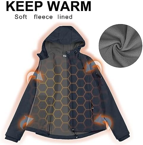33,000ft Women's Softshell Jacket, Fleece Lined Warm Jacket ...