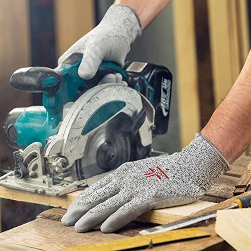 SAFEAT Cut Resistant Work Gloves for Men and Women - Protect...