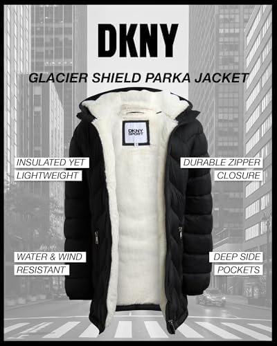 DKNY Girls' Winter Coat – Fully Sherpa Lined Glacier Shield ...