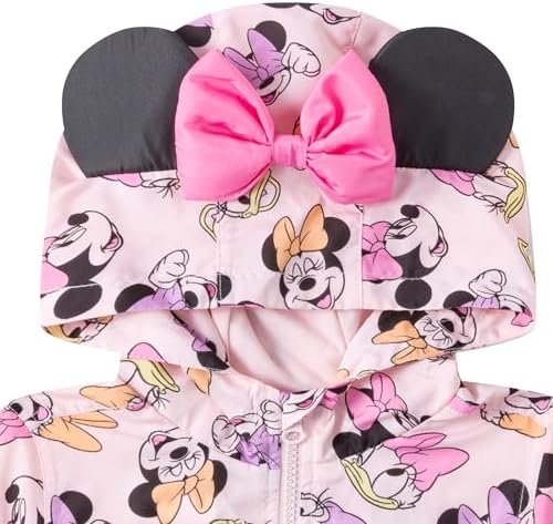 Disney Minnie Mouse Girls Water Resistant Windbreaker Jacket...