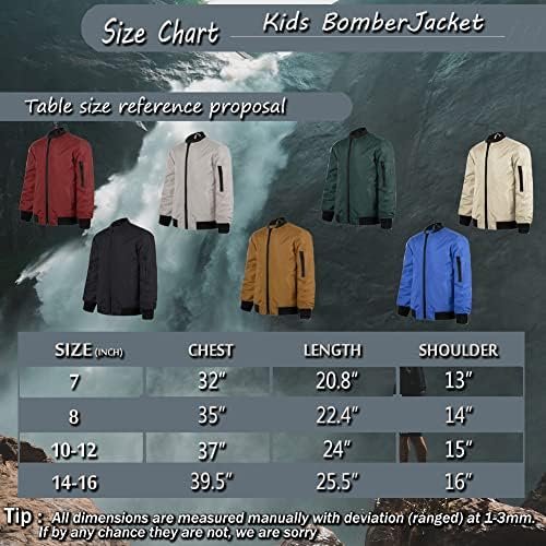 SNOW DREAMS Boys Girls Bomber Jacket Flight Jackets Spring V...
