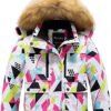 Pursky Girl's Waterproof Ski Jacket Kids Winter Snow Coats F...