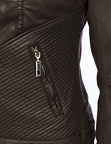 Lock and Love Women's Faux Leather Moto Biker Jacket Coat wi...