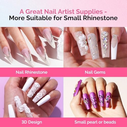 MelodySusie 2Pcs Nail Rhinestone Glue, 3D Gel Nail Art Desig...