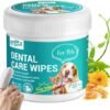 Dog Dental Care Wipes - Cat & Dog Teeth Cleaning Finger Wipe...