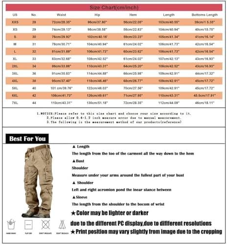 Men's Cotton Casual Camo Work Cargo Pants with Pockets Outdo...