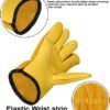 Leather Working Gloves Work Gardening Gloves Thorn Proof Gar...