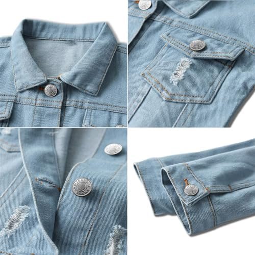 Cromoncent Classic Denim Jacket for Boys Girls