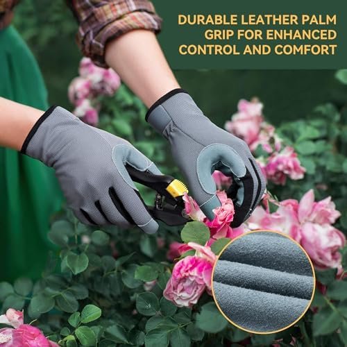 OZERO Deerskin Women Garden Gloves: Touch Screen | Breathabl...