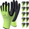 OTECKO Safety Work Gloves with Latex Rubber Coating, Non-Sli...
