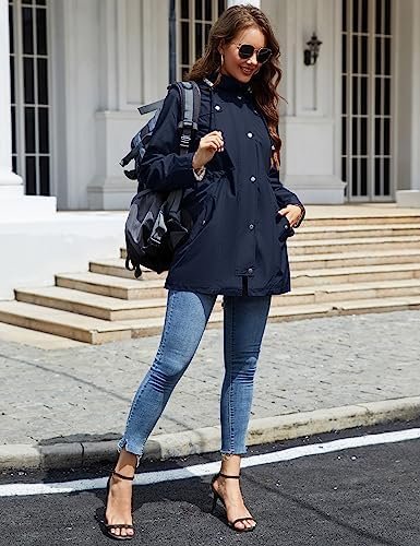 LOMON Women Waterproof Outdoor Hiking Raincoat Women Lined R...