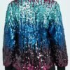 EXARUS Girls Sparkle Sequin Jacket with Pockets Glitter Ligh...